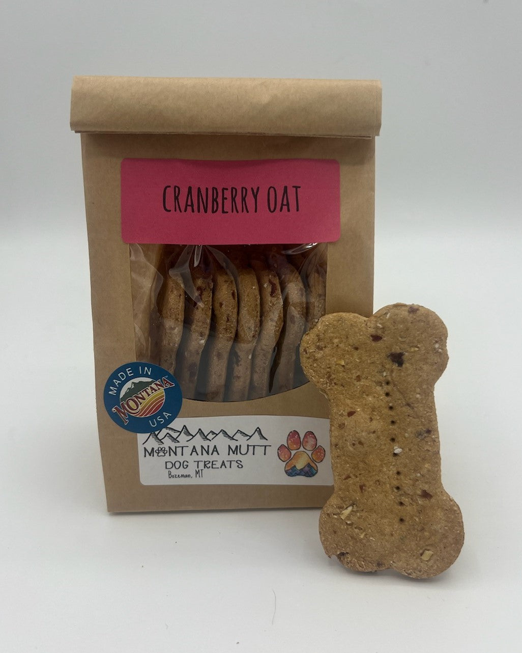Cranberry Oat Handmade Dog Treats - Montana Mutt