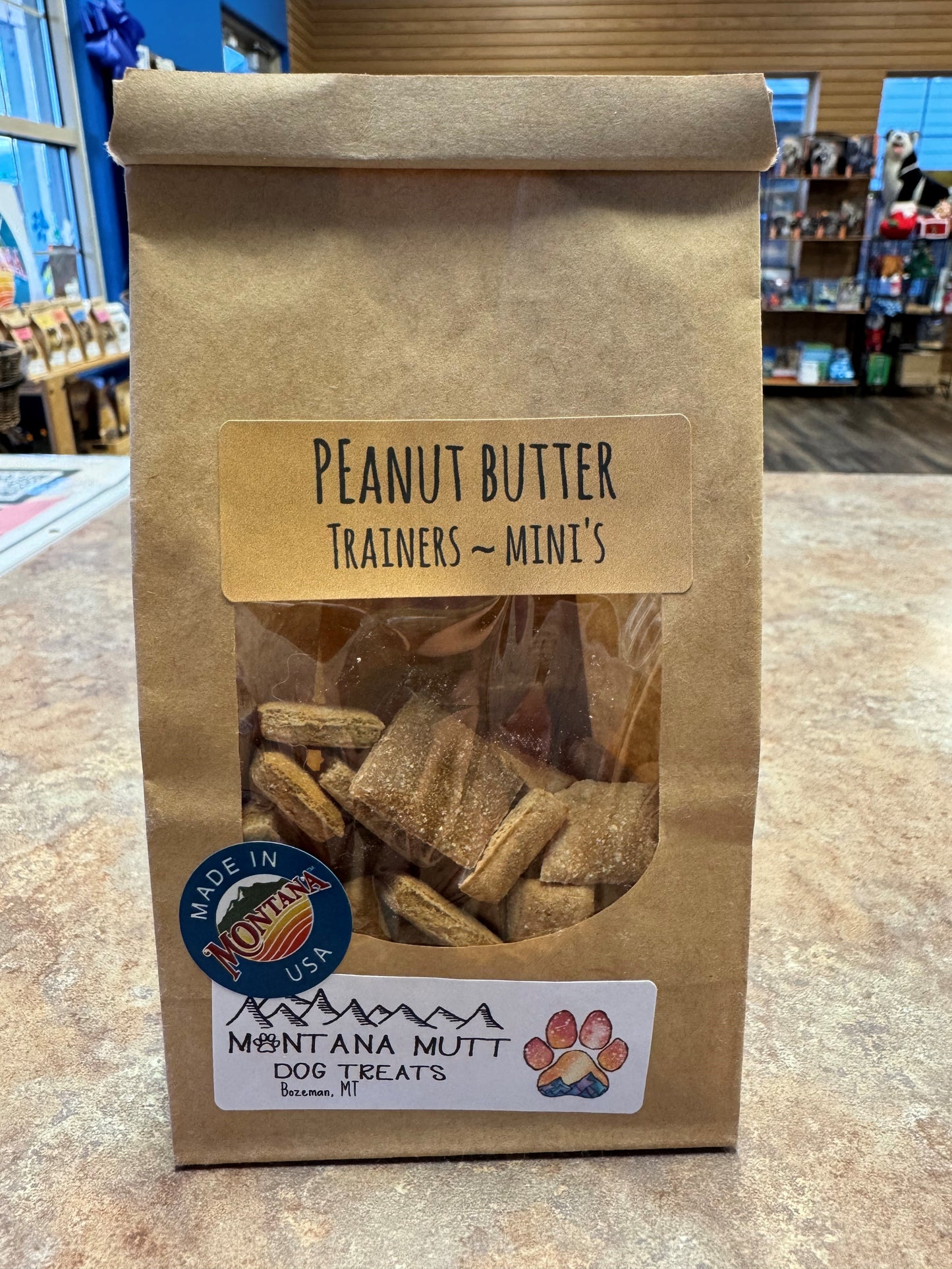 Peanut butter Montana Mutt mini trainers